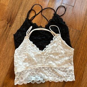 Two Lacey Bralettes